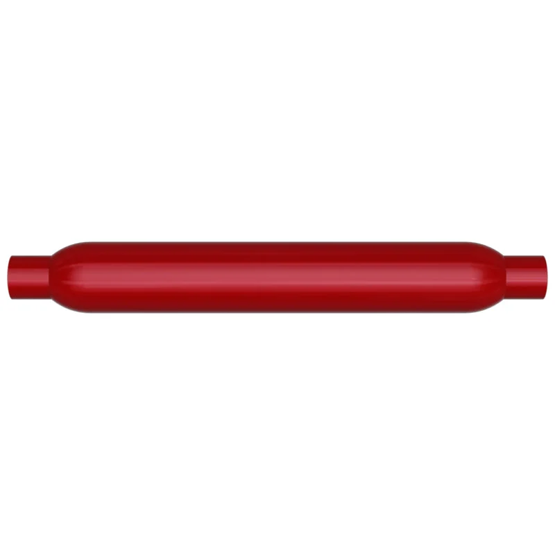 MagnaFlow Muffler Red Pack Series Glasspack 3.5in Rd 26in Body Length 2in/2in Inlet/Outlet