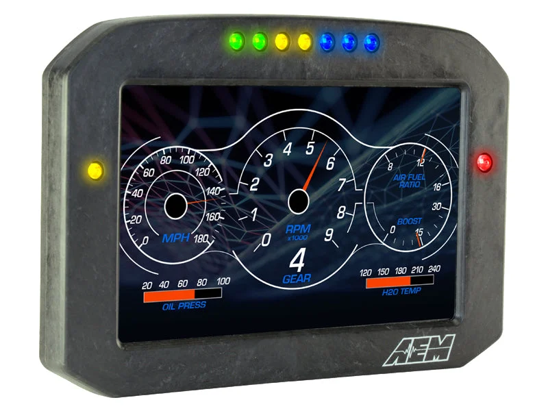 AEM CD-7LG Carbon Logging Flush Digital Dash Display w/ Internal 20Hz GPS & Antenna