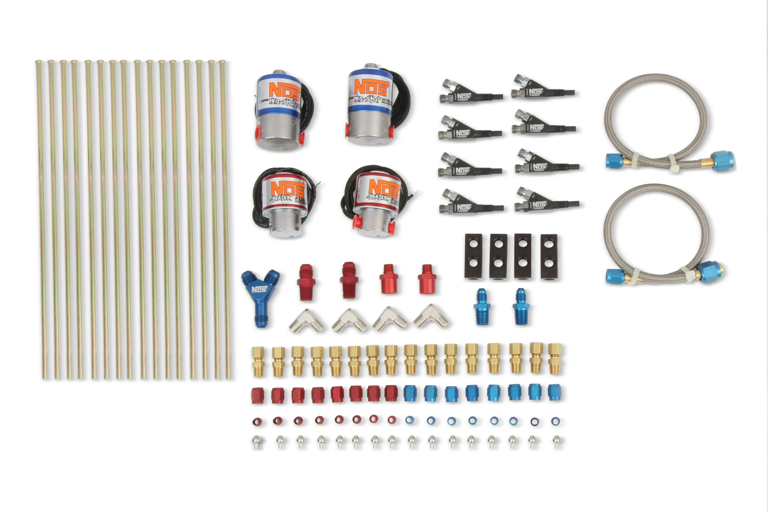Pro-Shot Fogger, Custom Nitrous Plumbing Kit, 8 Cylinder, w/ Solenoids