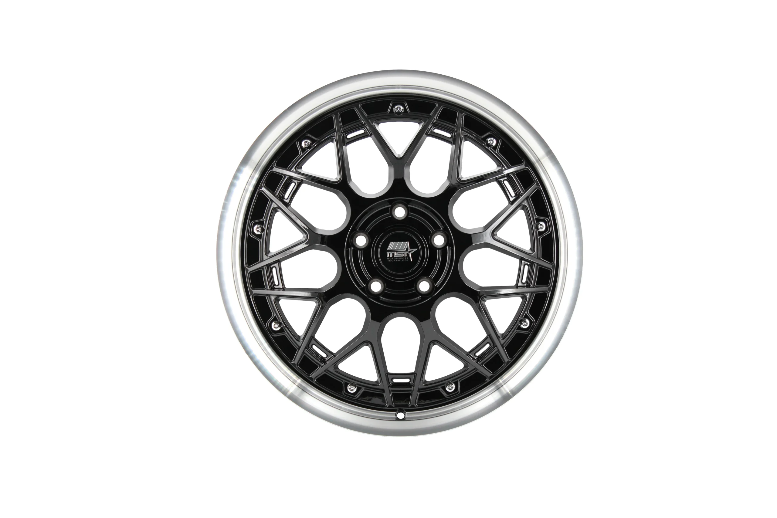 MT03 - Glossy Black w/ Machined Lip - 19x8.5 5x120 Offset +35