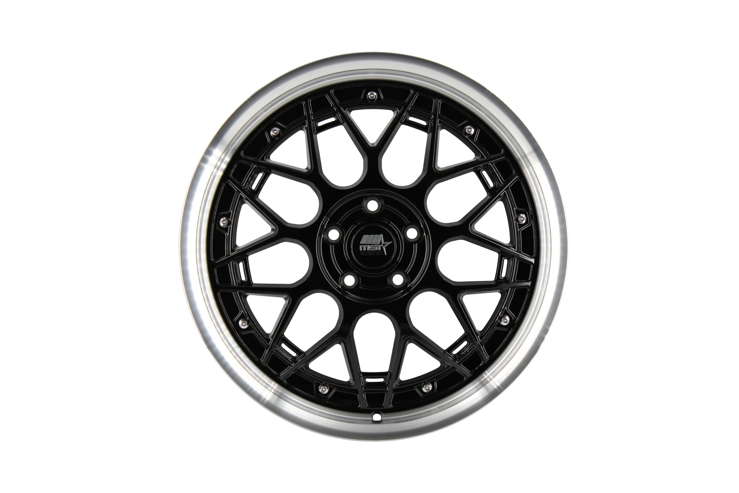 MT03 - Glossy Black w/ Machined Lip - 19x9.5 5x120 Offset +35