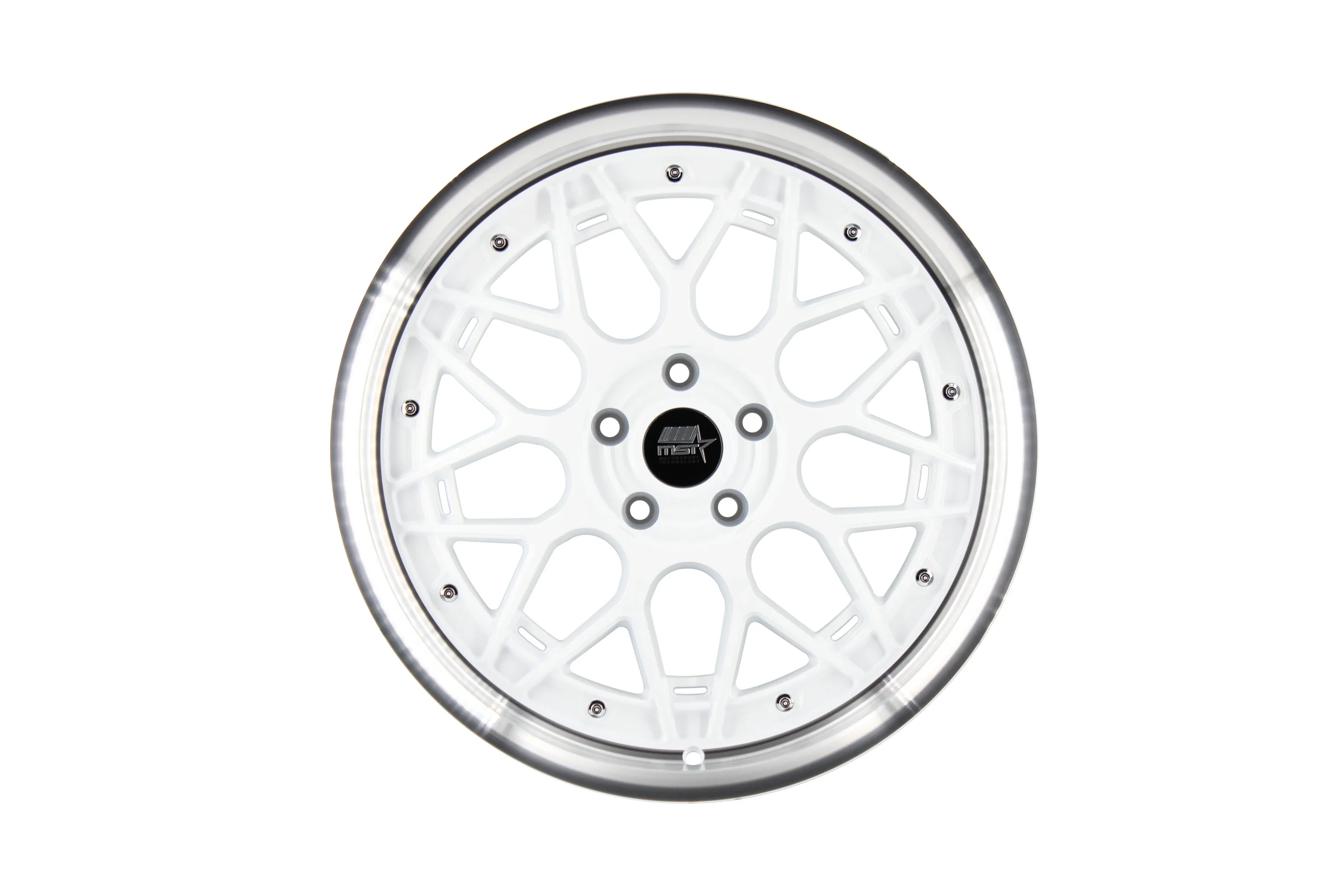 MT03 - White w/ Machined Lip - 19x9.5 5x114.3 Offset +35