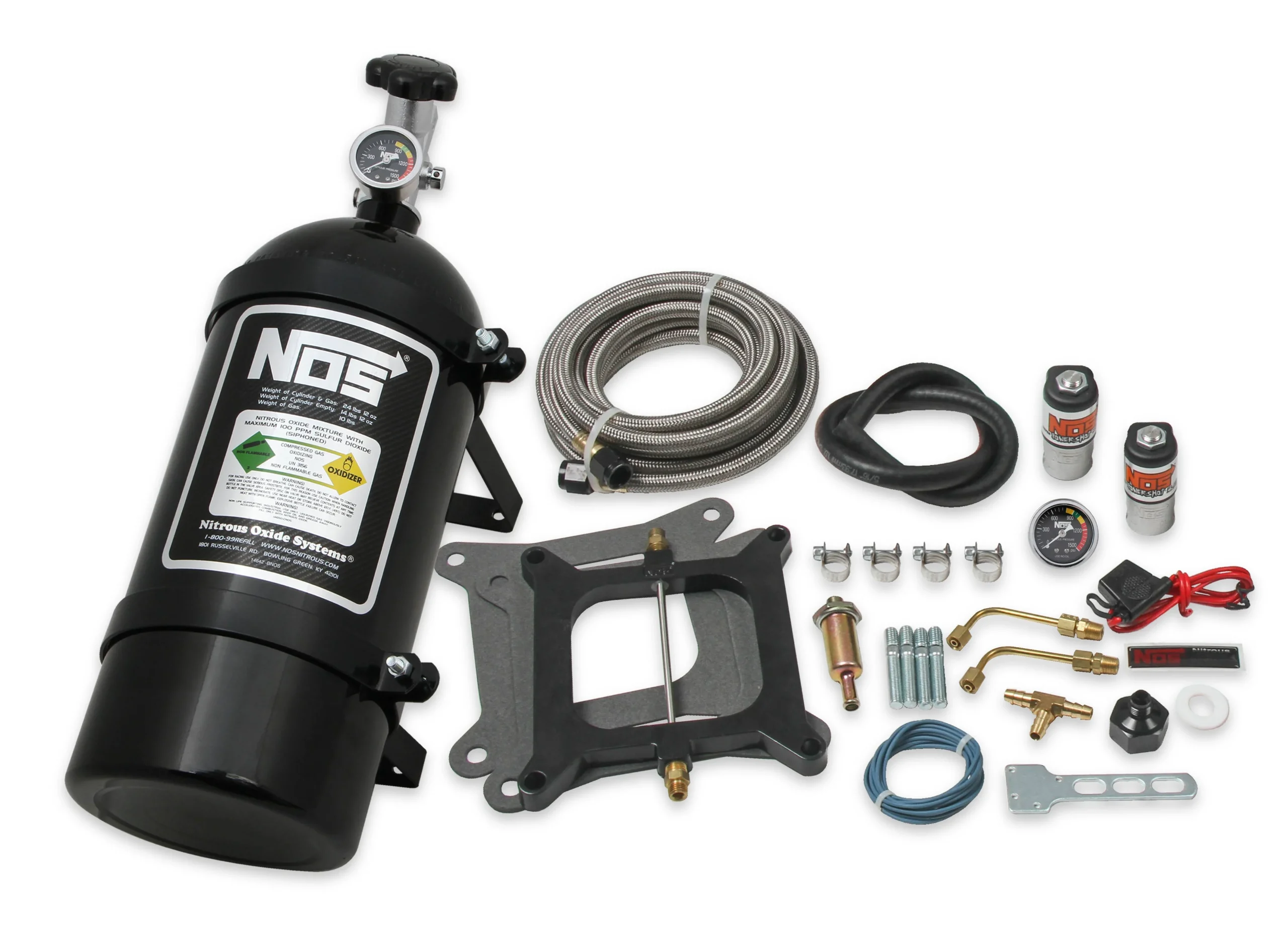 NOS Powershot Wet Nitrous System for 4150 4-barrel Carburetor - Black