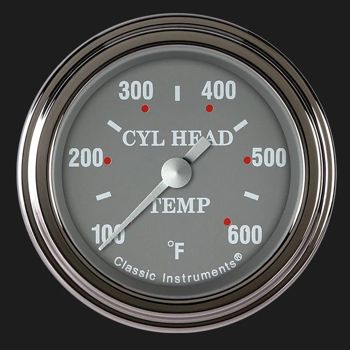 Classic Instruments SG197SLF - Silver Gray 2 1/8" Cylinder Head Temp. Gauge