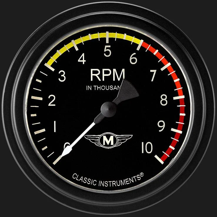 Classic Instruments MA383BLF - Moal Bomber 2 5/8" Tachometer
