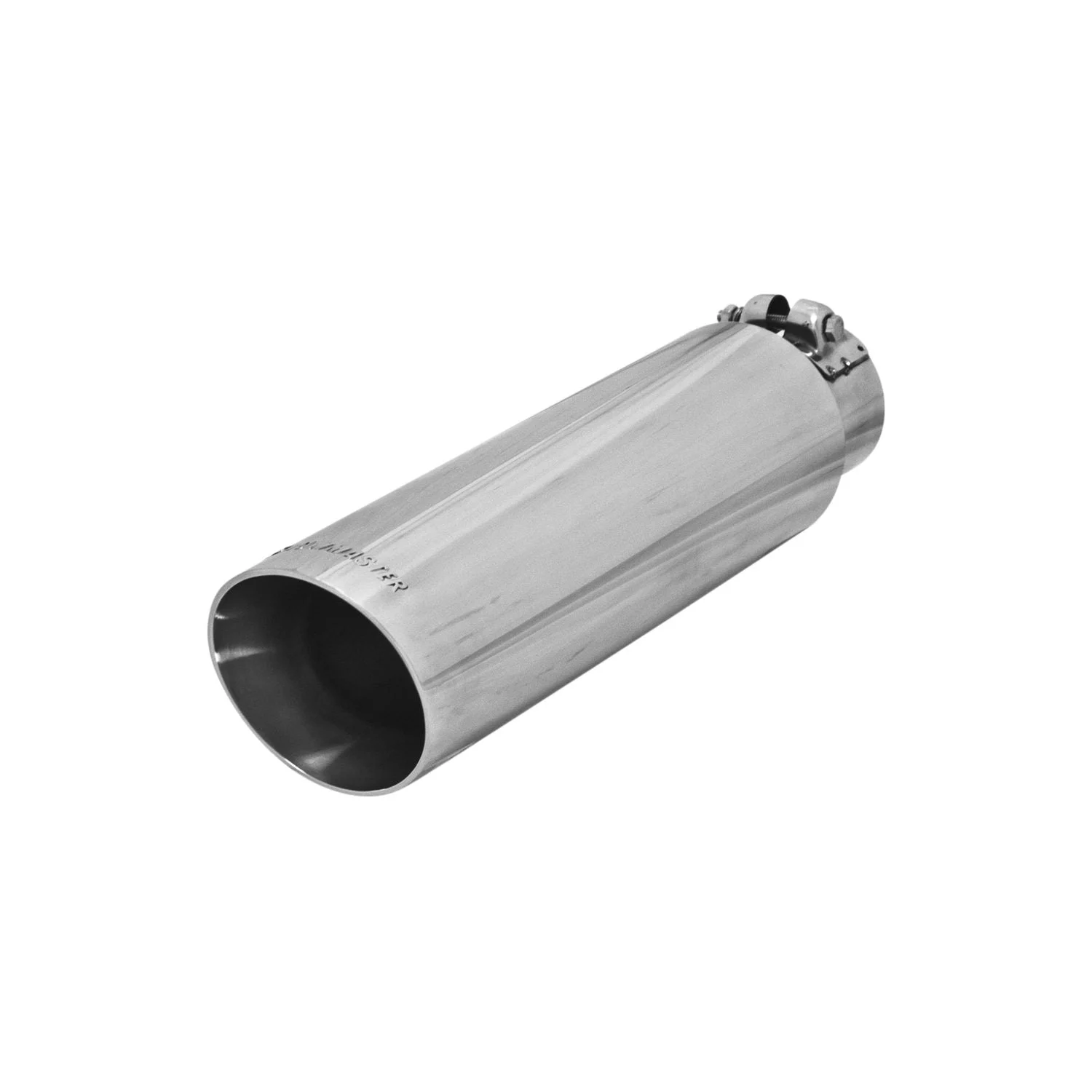 Flowmaster 15397 - Exhaust Tip - 3.50 in. Angle Cut Polished SS Fits 2.50 in. Tubing - Clamp on