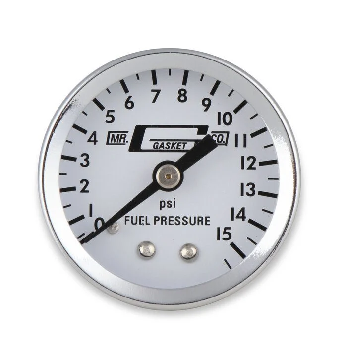 Mr. Gasket 1561 - Fuel Pressure Gauge - 0-15 PSI - 1-1/2 Inch Diameter