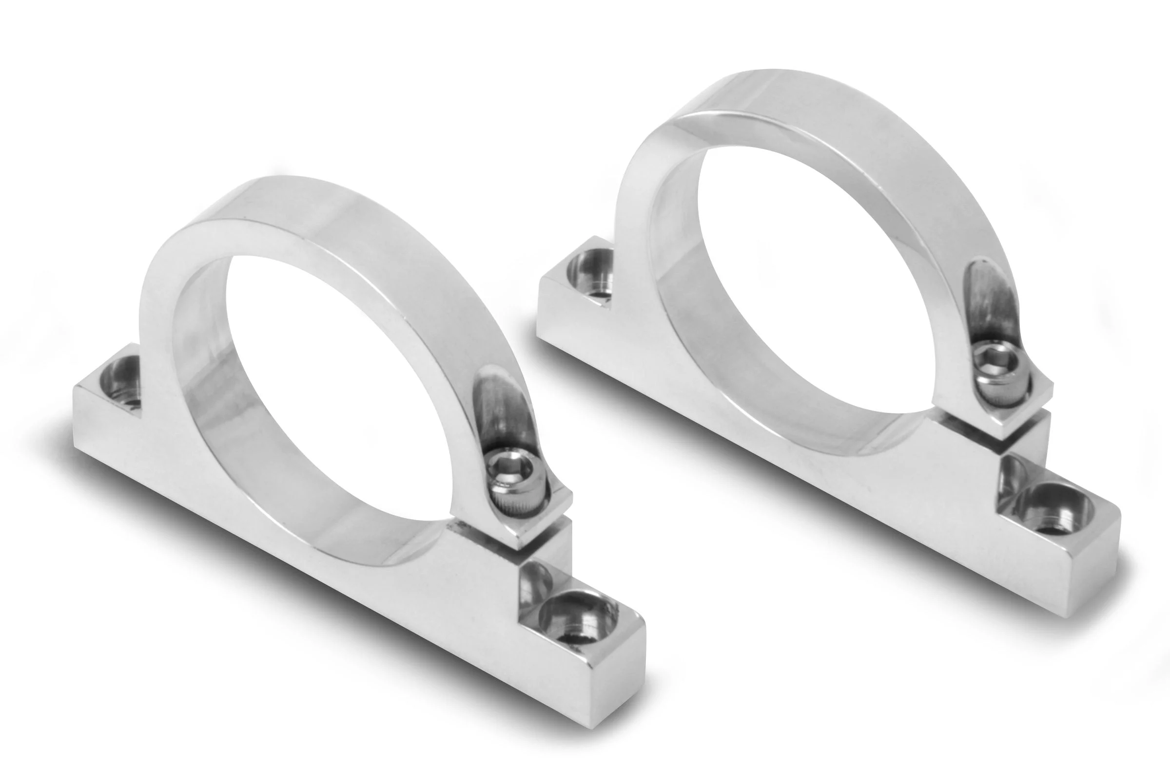 Holley 162-574S - Polished Mounting Bracket for HP and VR Series Billet Fuel Filters