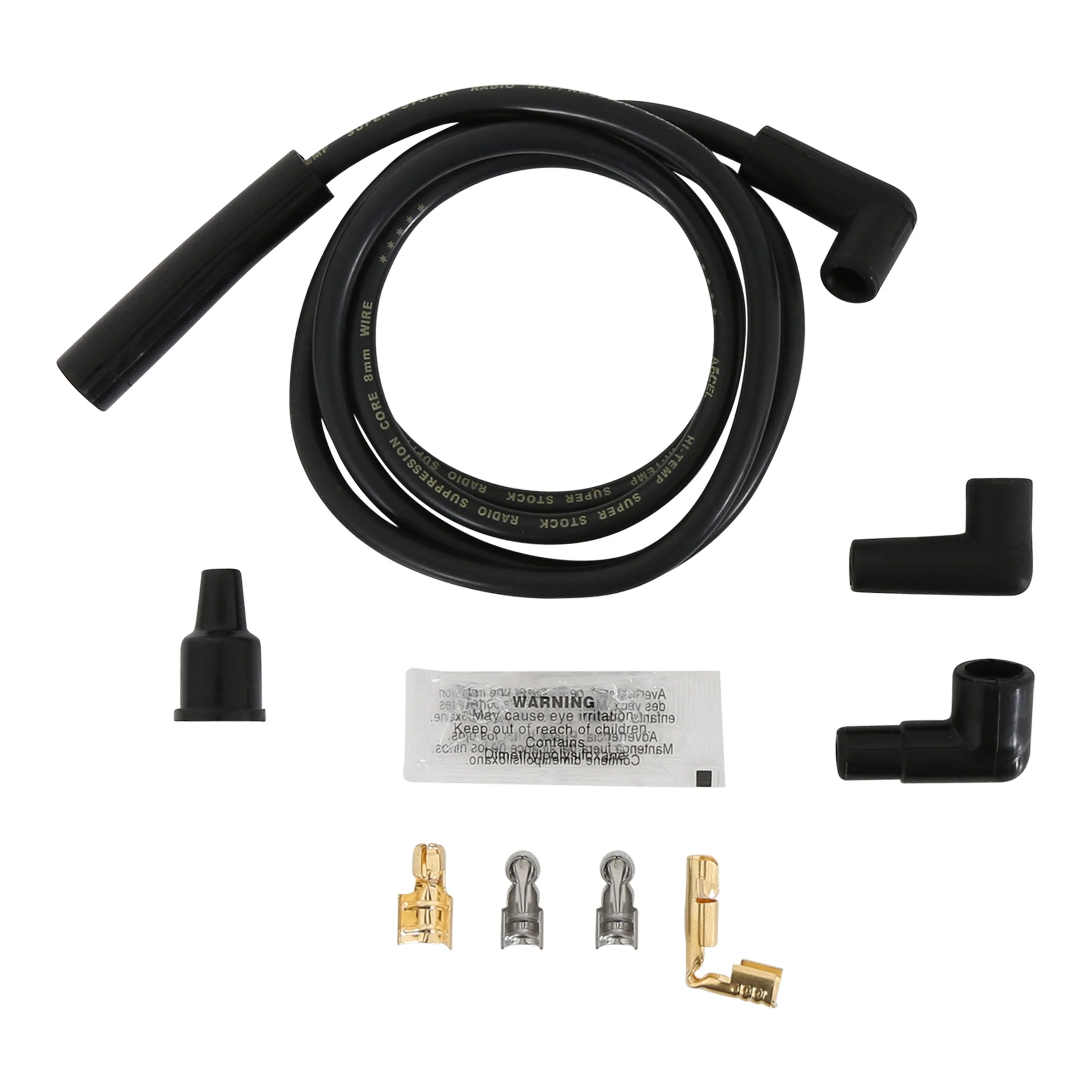 ACCEL 170500K - Straight and 90° Spark plug boots - Universal - Black