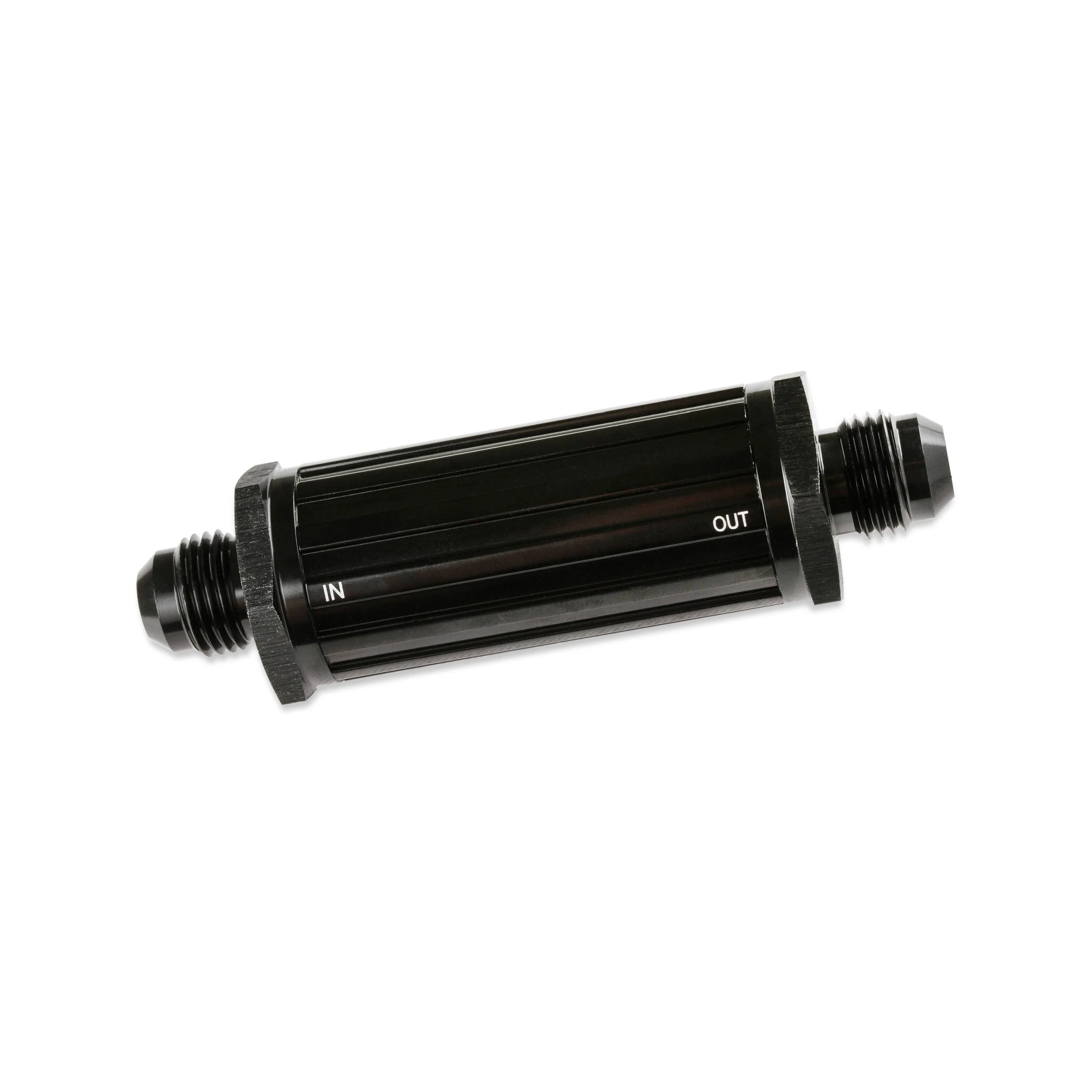 Mr. Gasket 2006-BL - -6 AN Male Fuel Filter 30 Micron - Black
