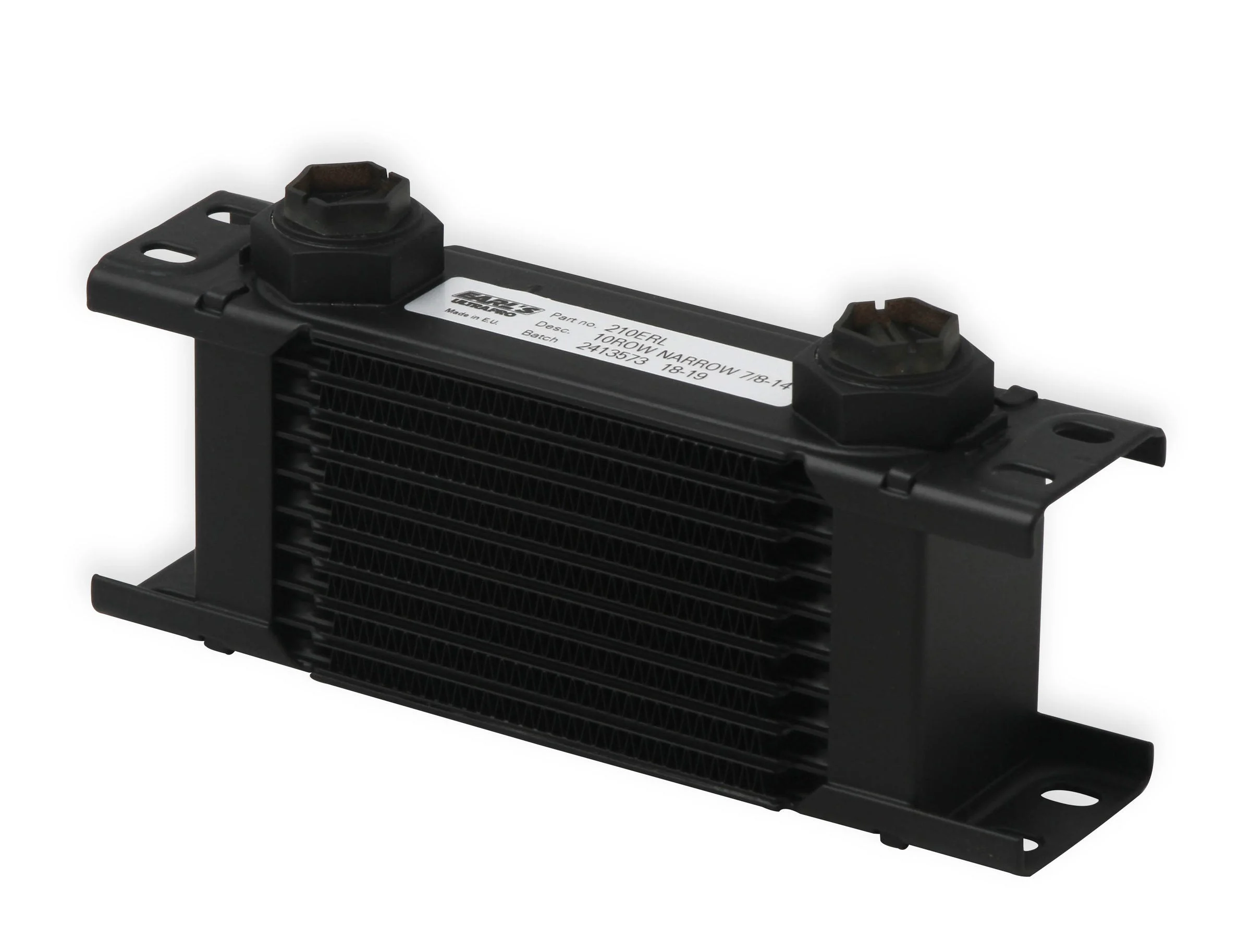 Earl's Performance 210ERL - Earl's UltraPro Oil Cooler - Black - 10 Rows - Narrow Cooler