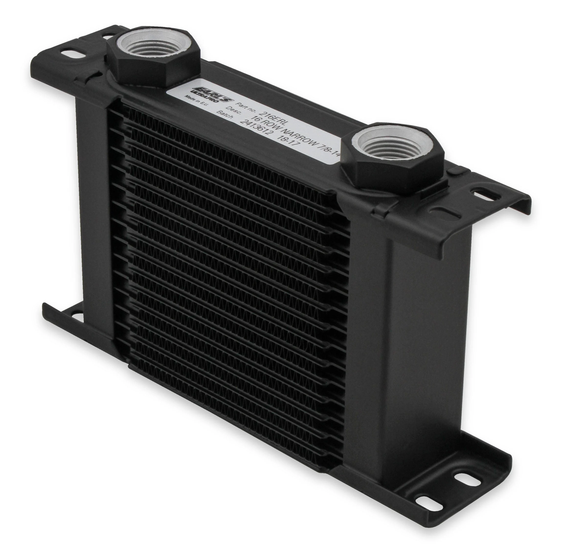 Earl's Performance 216ERL - Earl's UltraPro Oil Cooler - Black - 16 Rows - Narrow Cooler