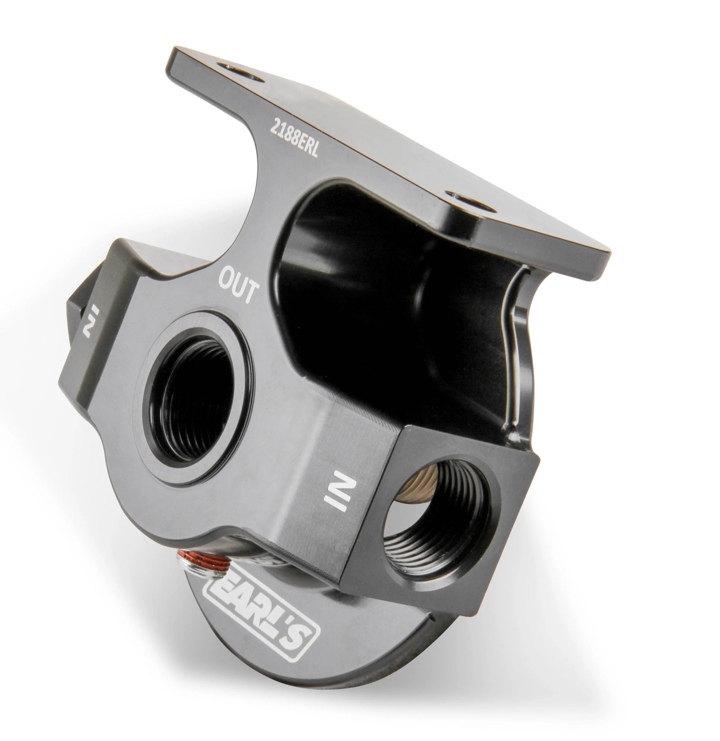 Earl's Performance 2188ERL - Billet Remote Oil Filter Mount Kit