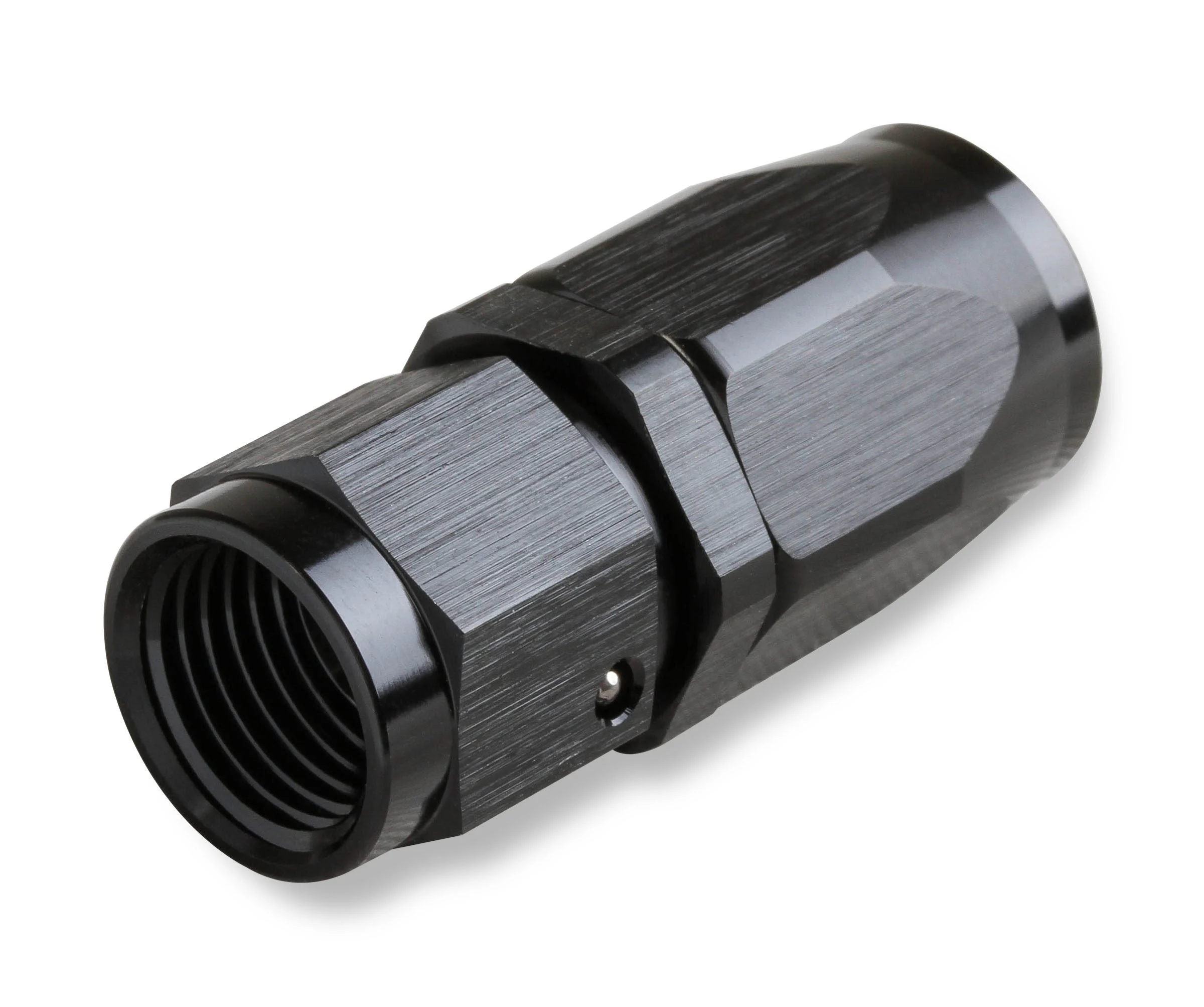Mr. Gasket 220108-BL - -8 AN Straight Swivel Hose End - Black