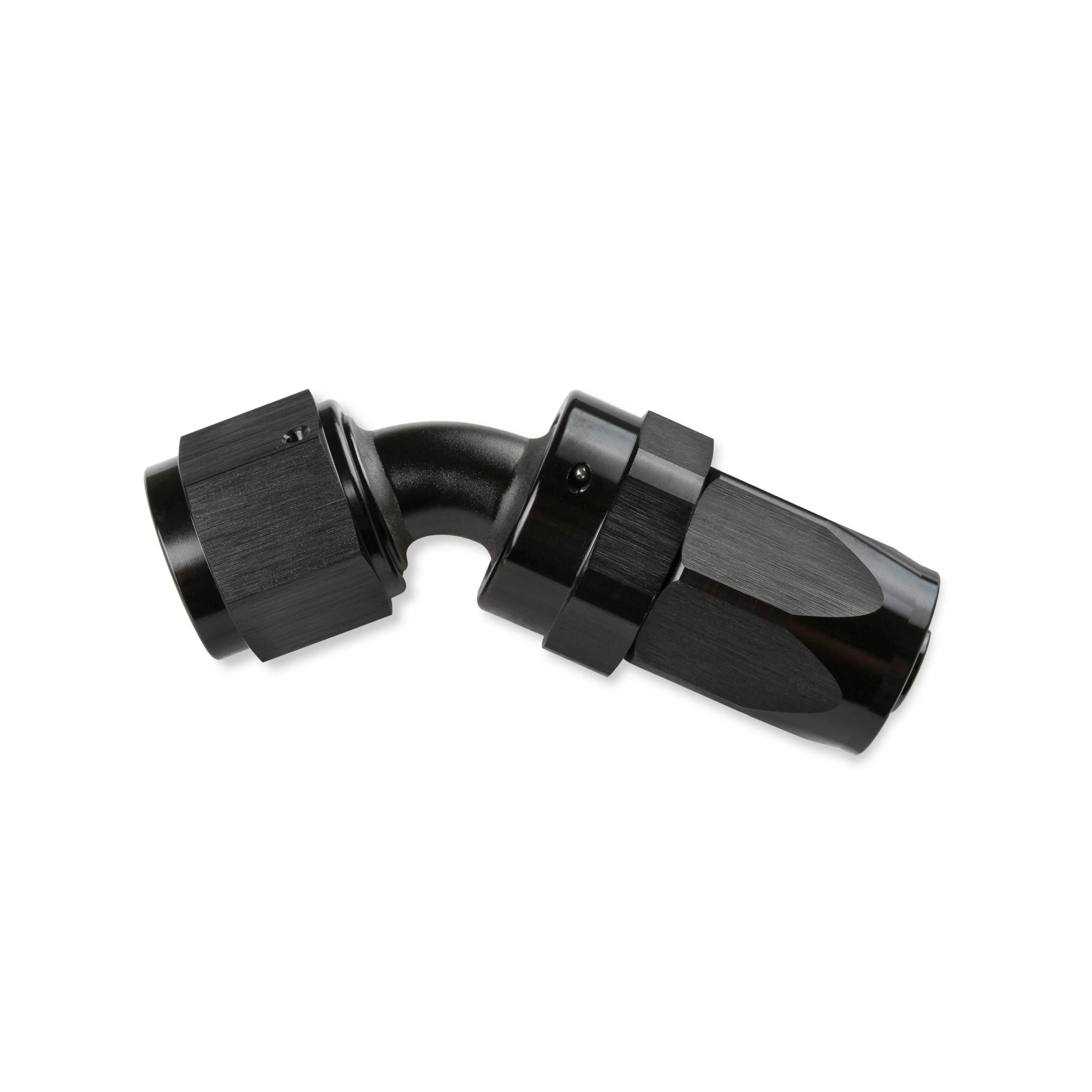 Mr. Gasket 224506-BL - -6 AN 45 Degree Swivel Hose End - Black