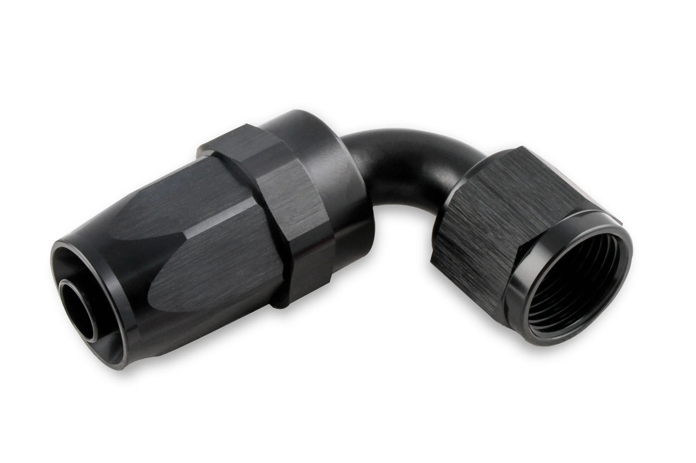 Mr. Gasket 229010-BL - -10 AN 90 Degree Swivel Hose End - Black