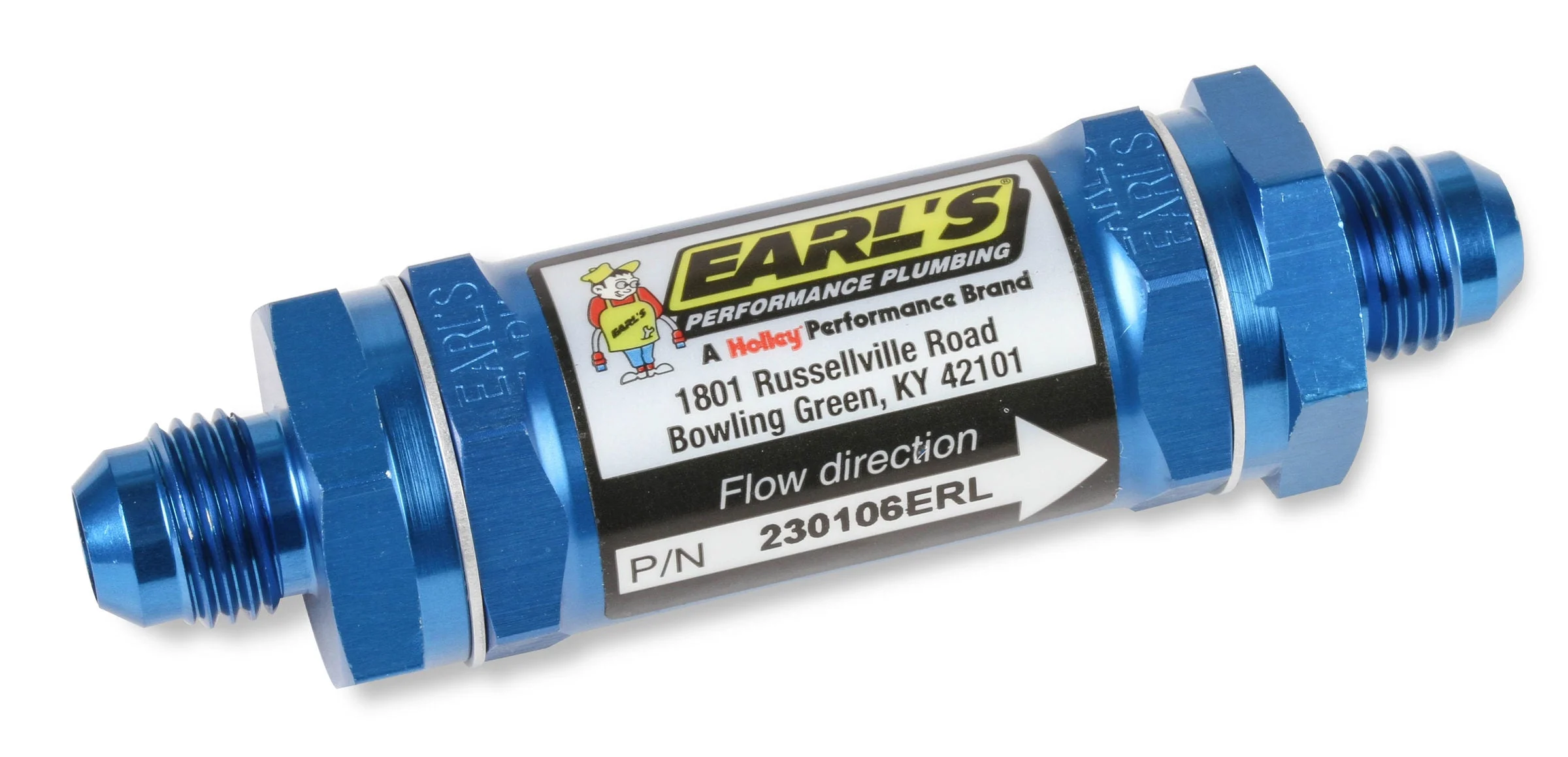 Earl's Performance 230106ERL - Aluminum In-Line Fuel Filter
