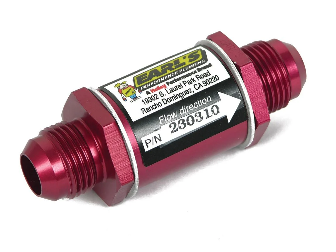 Earl's Performance 230310ERL - Aluminum In-Line Oil Filter