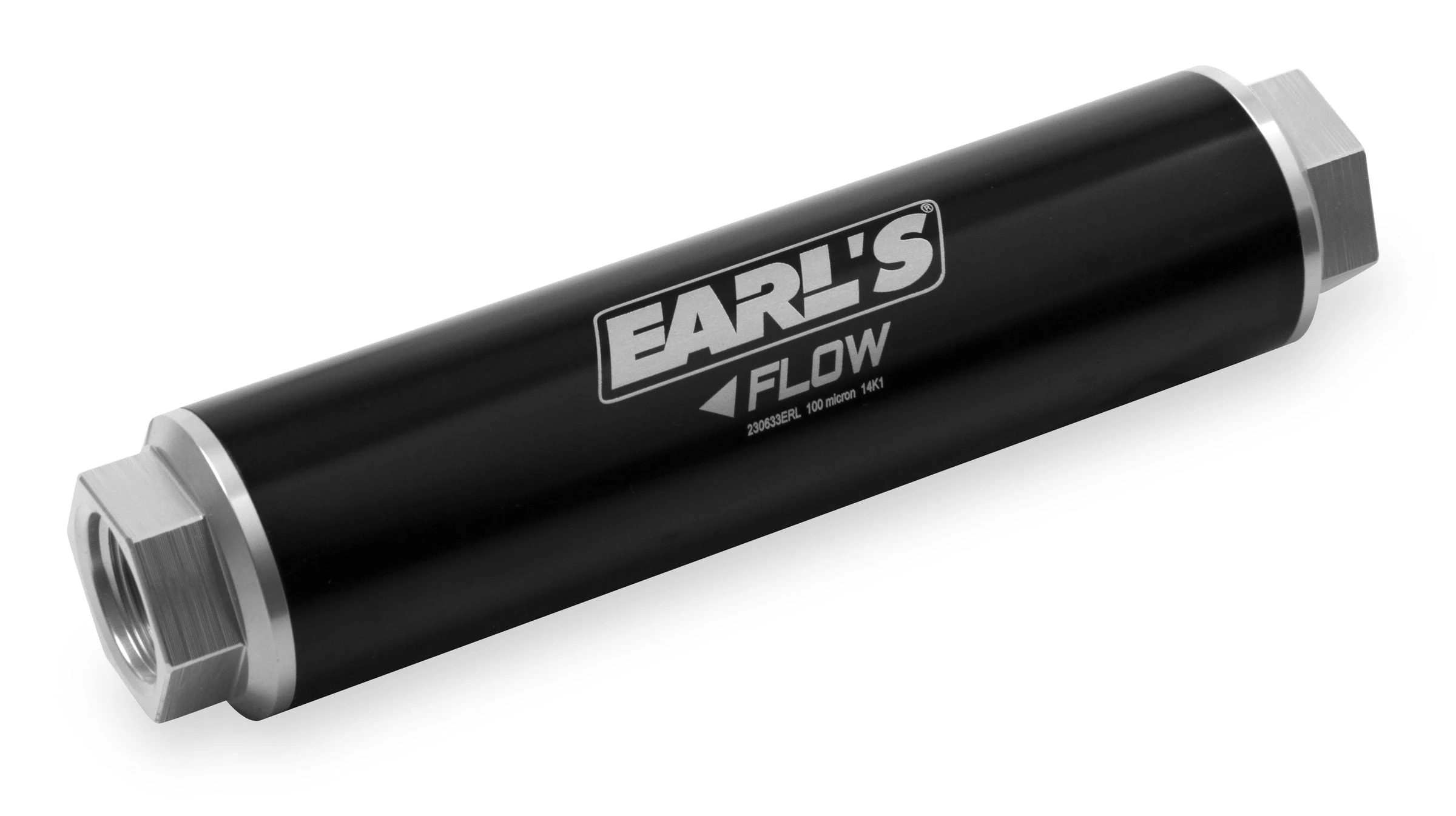 Earl's Performance 230633ERL - HP Billet Aluminum In-Line Fuel Filter