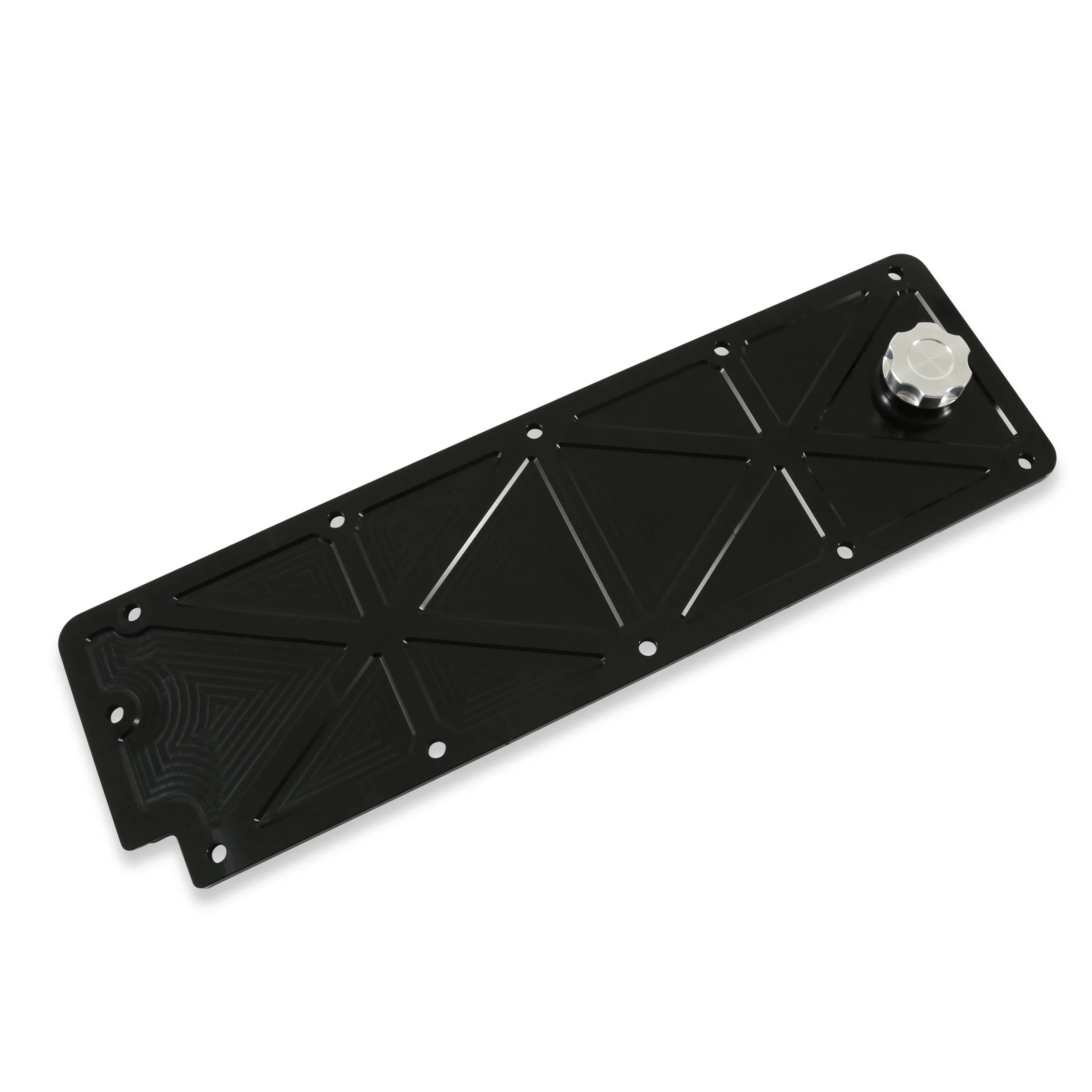 Holley 241-362 - LS Valley Cover with Oil Fill - Black Billet