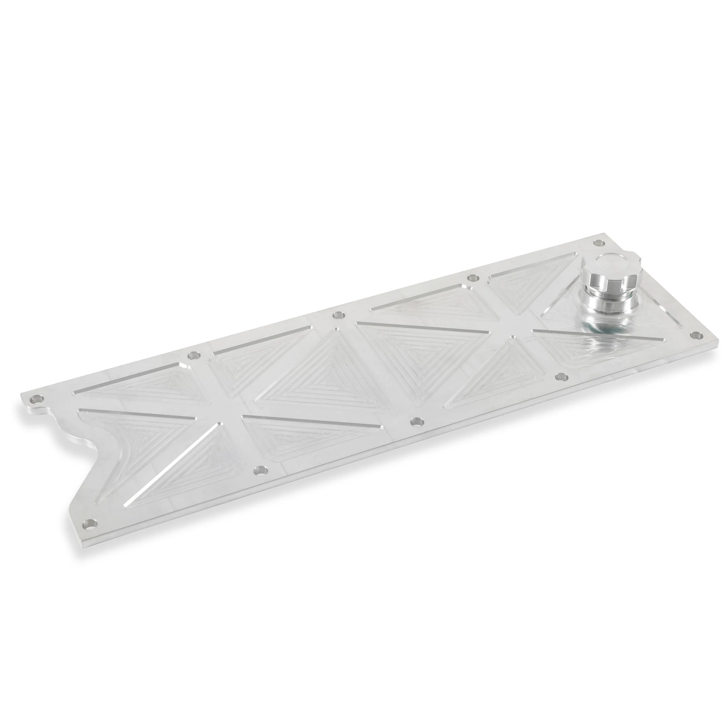 Holley 241-367 - LS Valley Cover with Oil Fill - Natural Billet