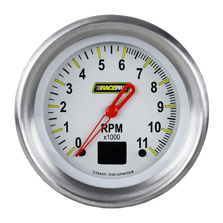 Classic Instruments 250-CI-080WA - RACEPAK 3 3/8" Tach White