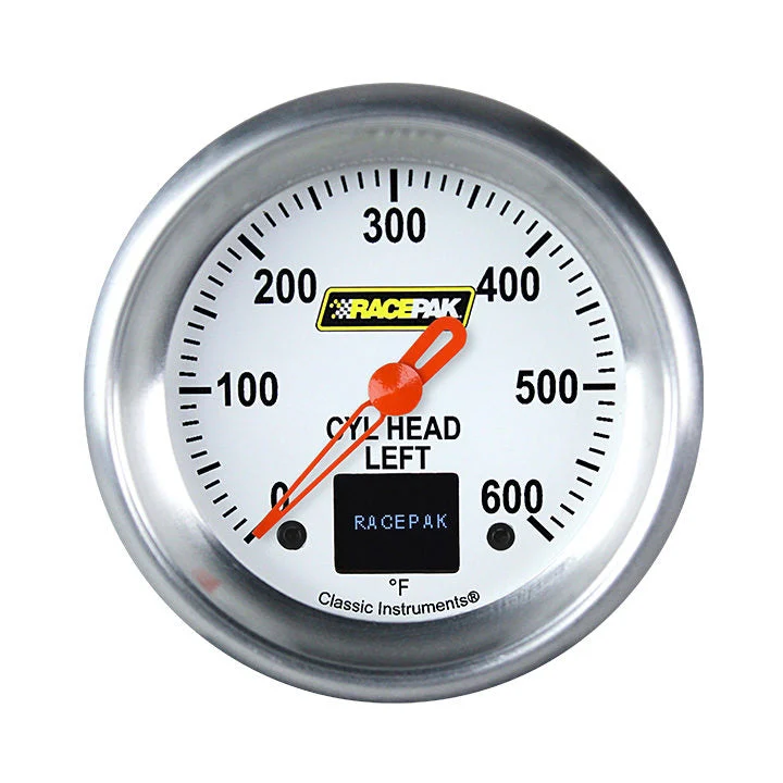 Classic Instruments 250-CI-397LWA - Racepak 2 5/8"  CHT Left White, APF
