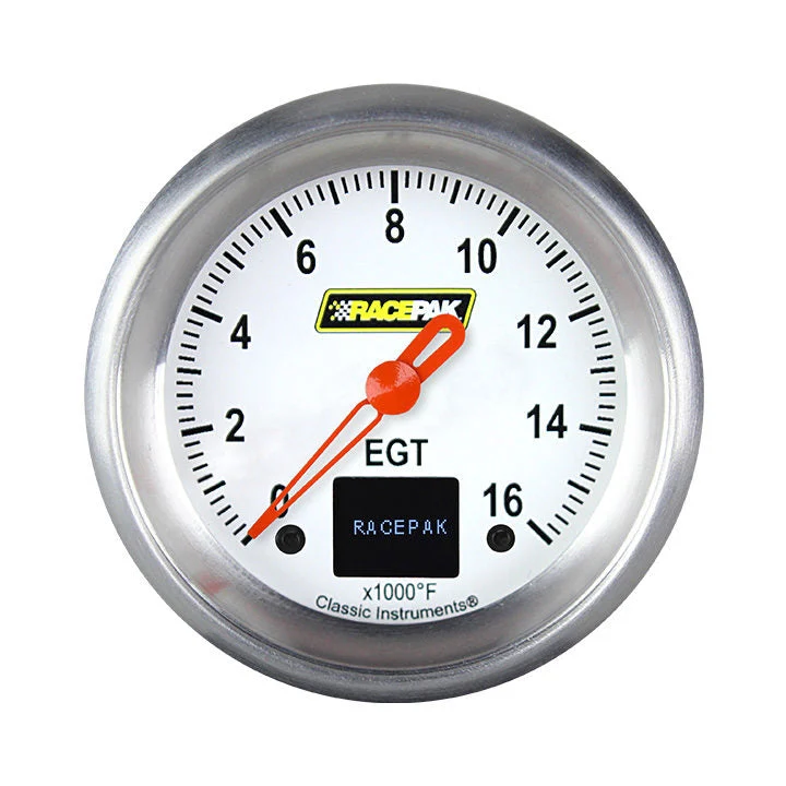 Classic Instruments 250-CI-398WA - Racepak 2 5/8"EGT White, APF