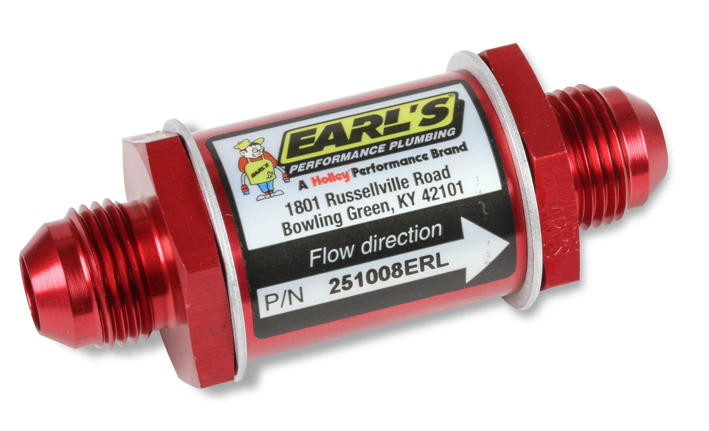 Earl's Performance 251010ERL - Check Valve Flapper Style Fitting Size 10 Reinforced Viton® w/Aluminum Support 150 PSI Max. 0.5 PSI To Seal Red Anodized Aluminum (Viton® is a registered trademark of DuPont Performance Elastomers)