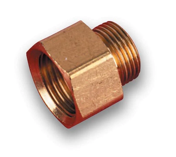 Holley 26-43 - Fitting - Adapter - Straight - 5/8-18 in Inverted Flare Female to 9/16-24 in Male - Brass - Natural - Each