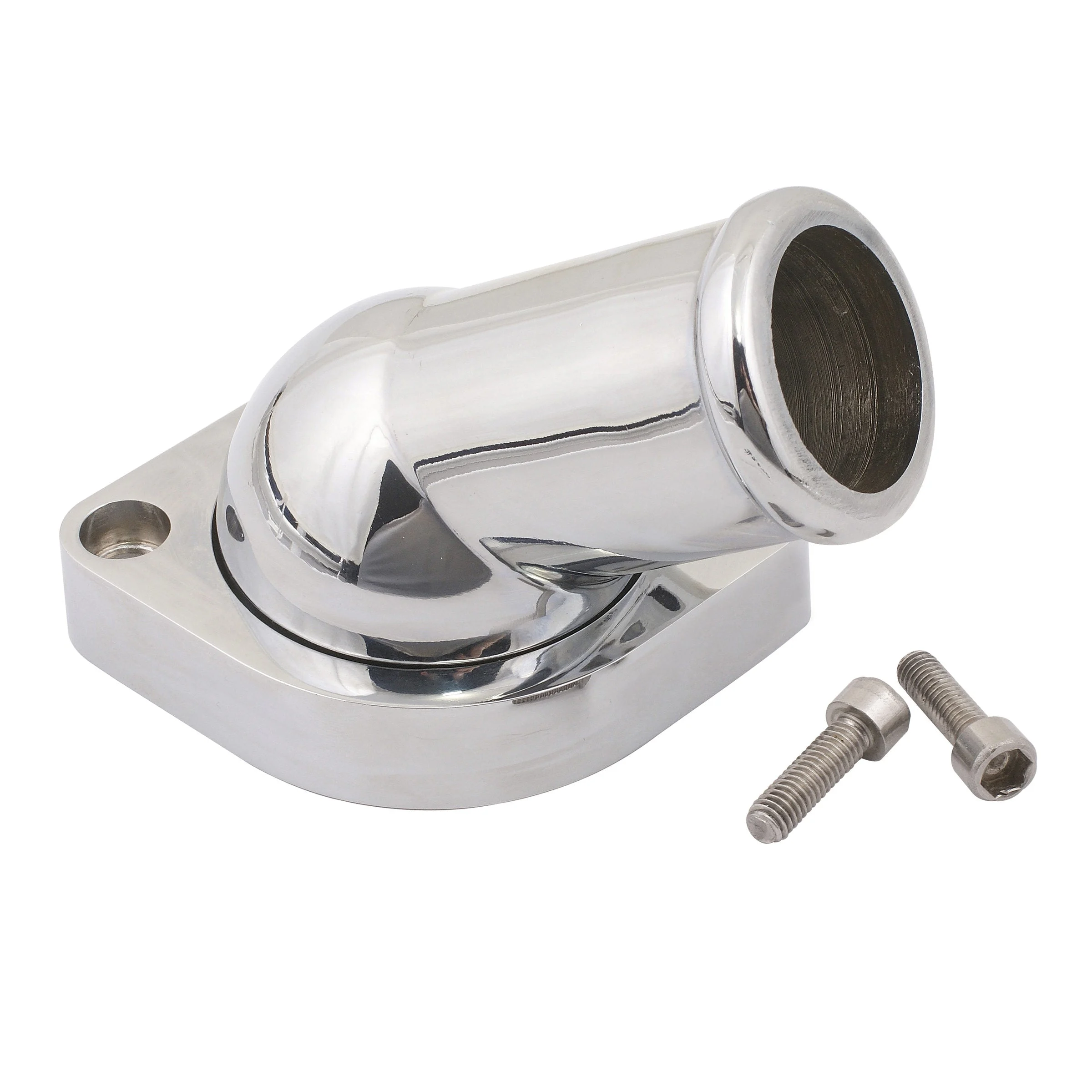 Mr. Gasket 2670 - Water Neck - Swivel - 30 Degree Angle - Chrome