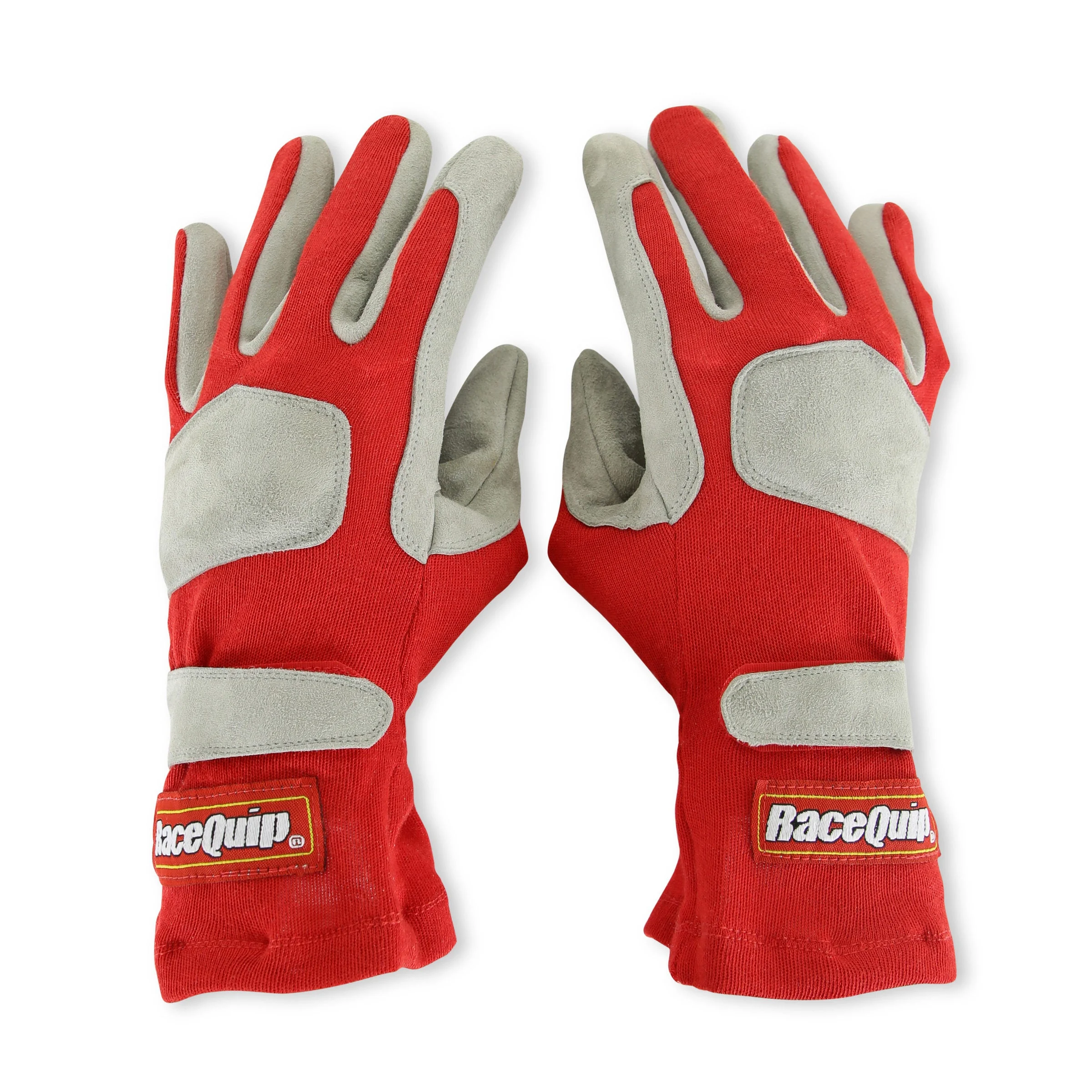 Racequip 351016RQP - SFI 3.3/1 Red / Gray Nomex Race Gloves - X-Large