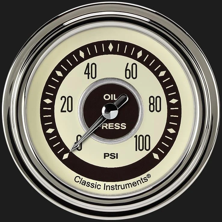 Classic Instruments NT381SLC - Nostalgia VT 2 5/8" Oil Pressure Gauge