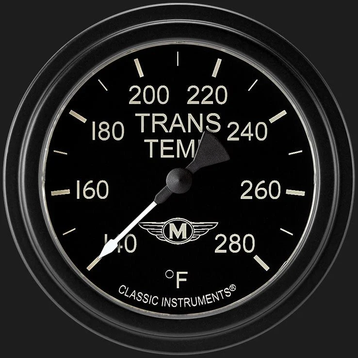 Classic Instruments MA327BLF - Moal Bomber 2 5/8" Transmission Temperature Gauge