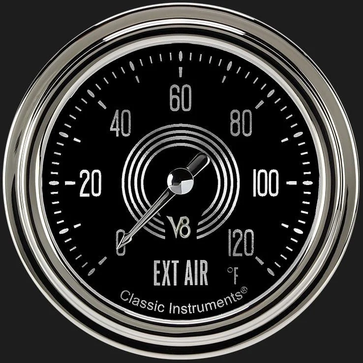 Classic Instruments V8SR399SLC - V8 Speedster 2 5/8" Outside Air Temp Gauge
