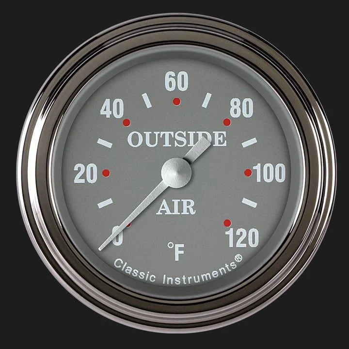 Classic Instruments SG199SLF - Silver Gray 2 1/8" Outside Air Temp. Gauge