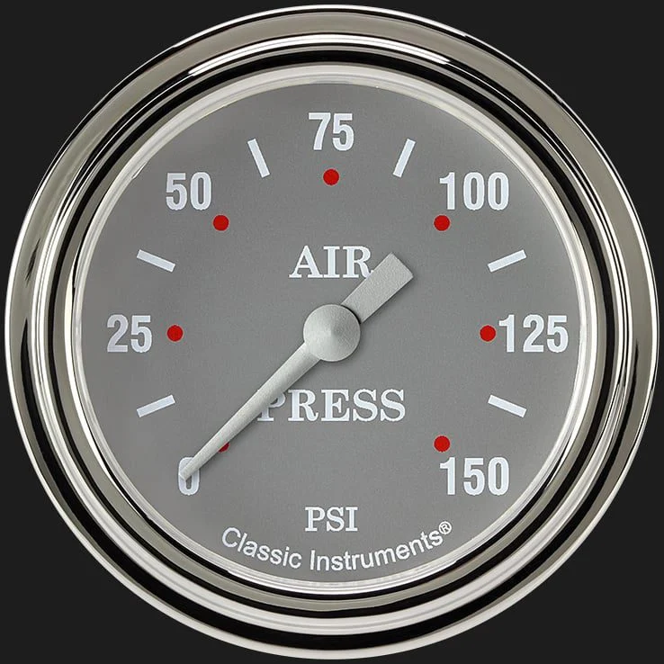 Classic Instruments SG318SLF - Silver Gray 2 5/8" Air Pressure Gauge