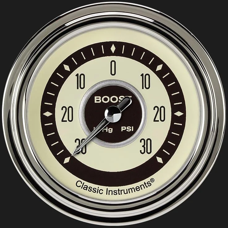 Classic Instruments NT341SLC - Nostalgia VT 2 5/8" Boost/Vac Gauge