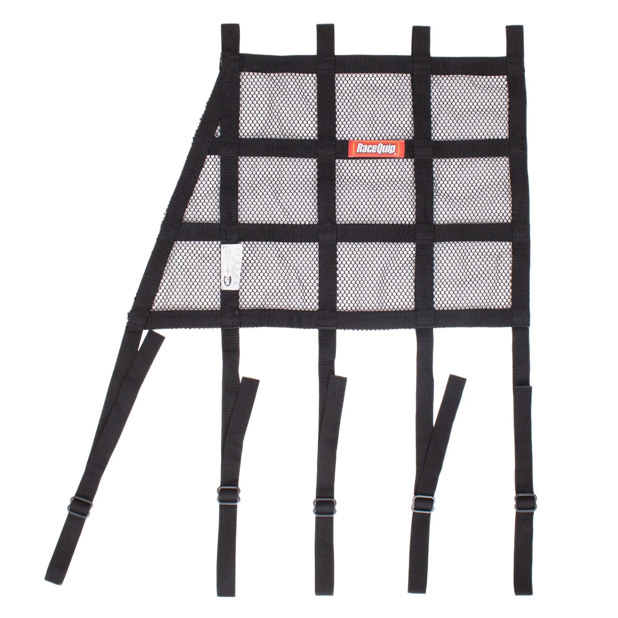 Racequip 823003RQP - Mesh/Ribbon Hybrid Window Net - Angled Front - w/ Mounting Straps