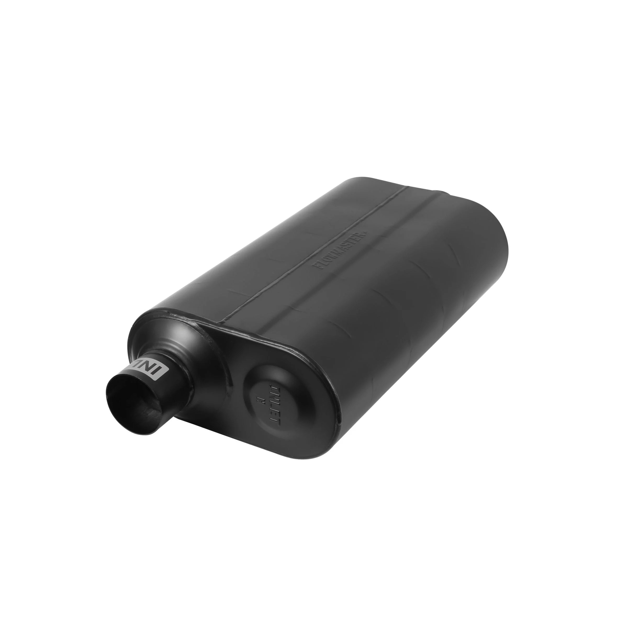 Flowmaster 852556 - Super 50 Muffler 409S - 2.50 Offset In / 2.50 Center Out - Mild Sound