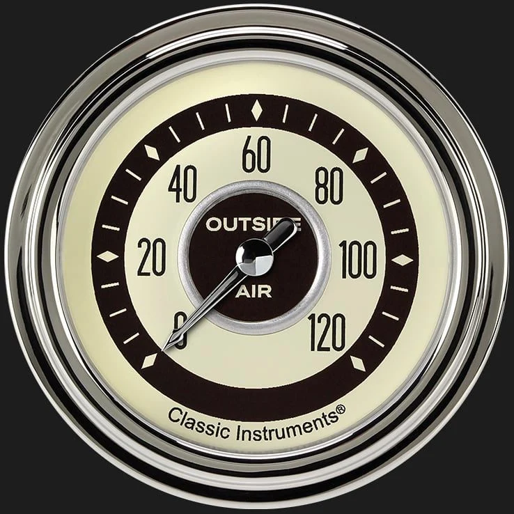Classic Instruments NT399SLC - Nostalgia VT 2 5/8" Outside Air Temp Gauge