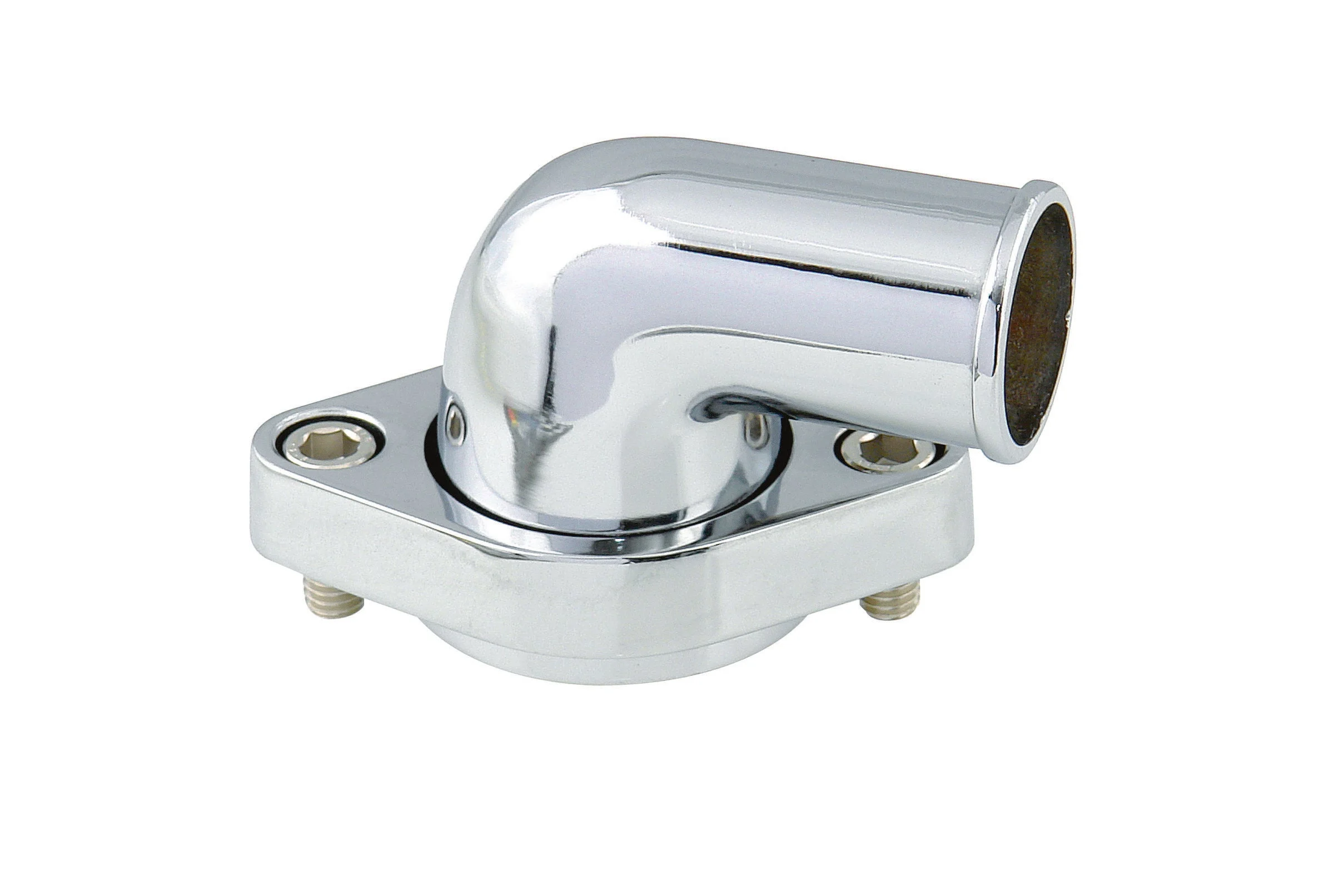 Mr. Gasket 9142G - O-ring Style Chrome Water Neck - 90 degree