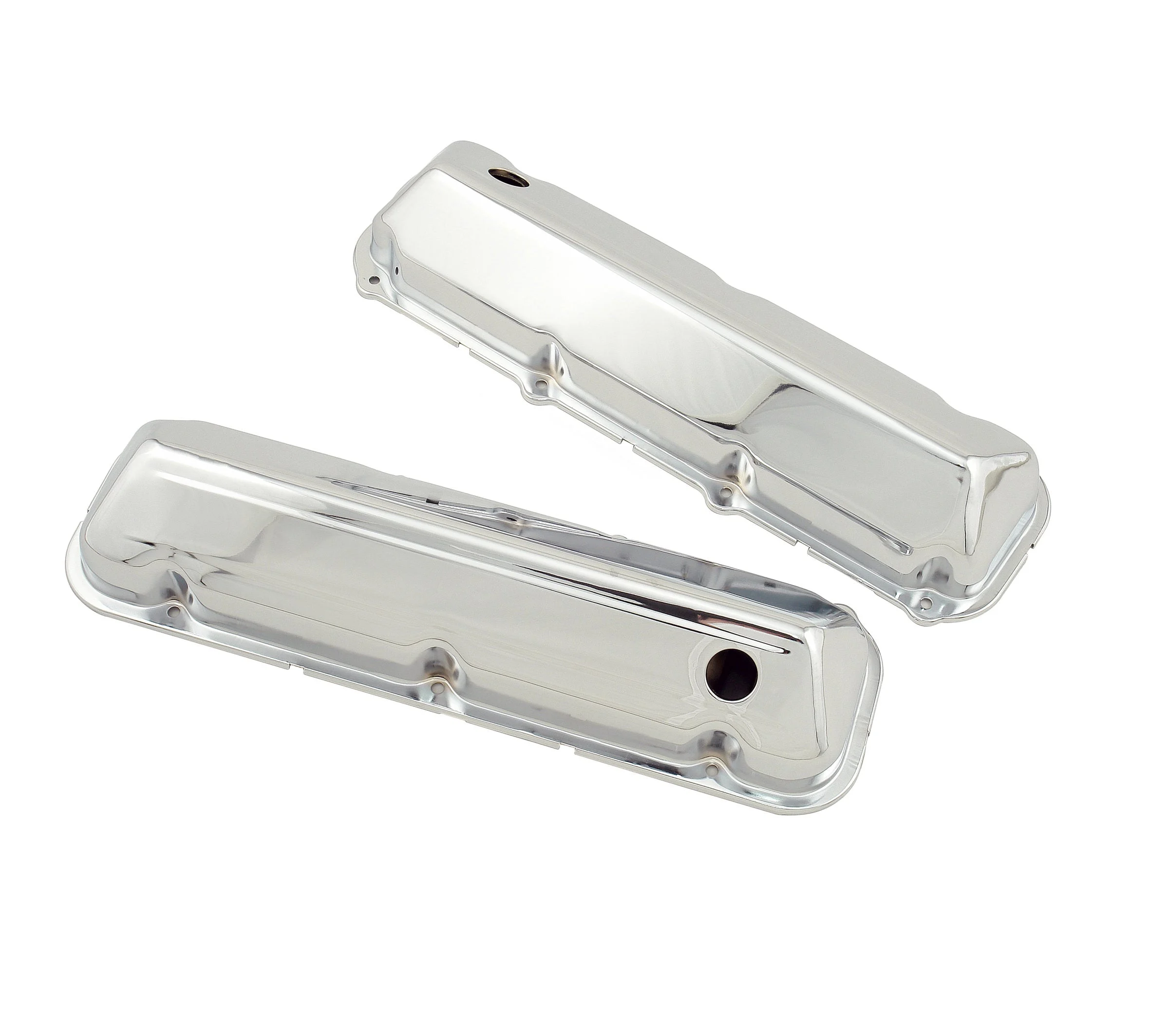 Mr. Gasket 9413 - Chrome Valve Covers with Baffle