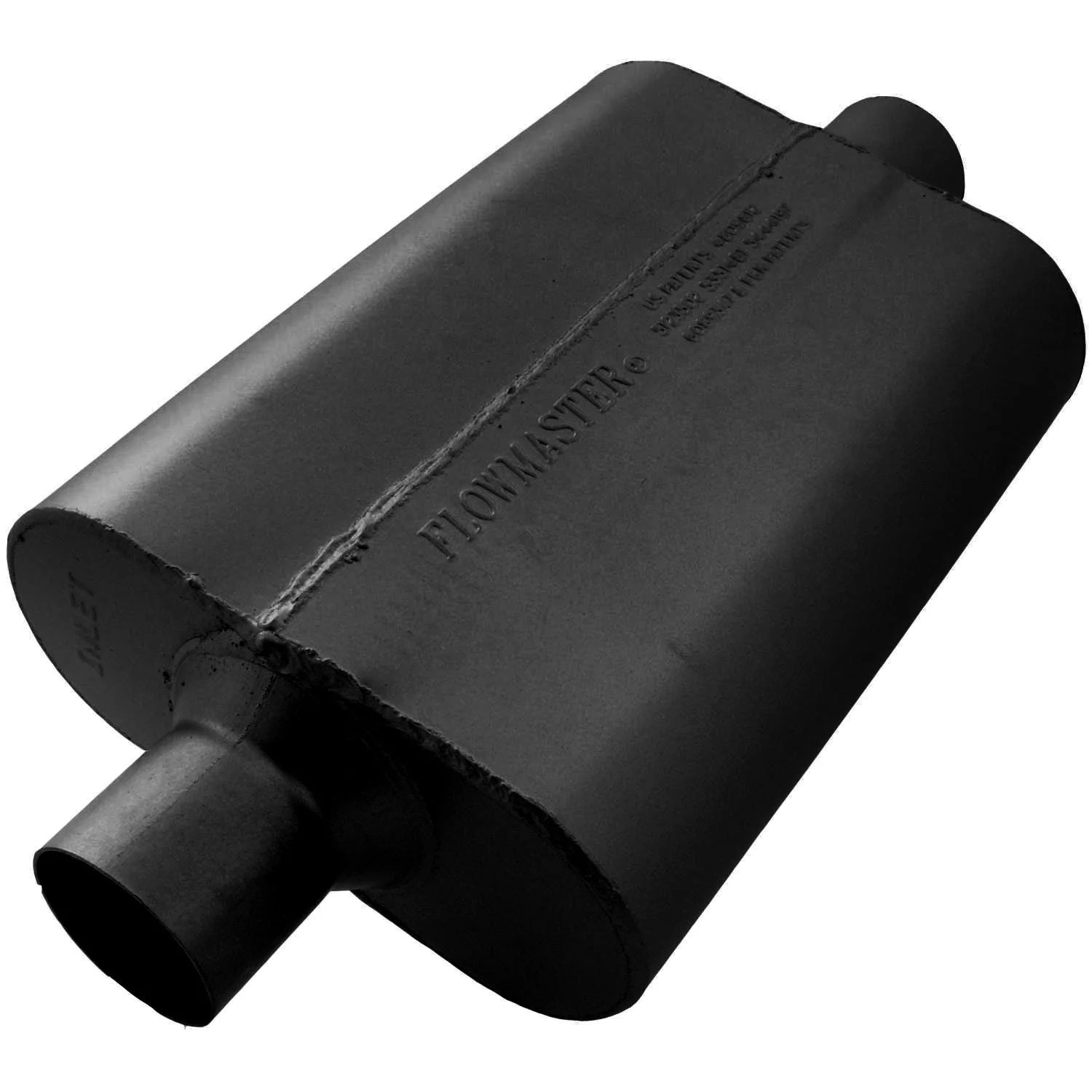 Flowmaster 942540 - 40 Delta Flow Muffler - 2.50 Center In / 2.50 Center Out - Aggressive Sound