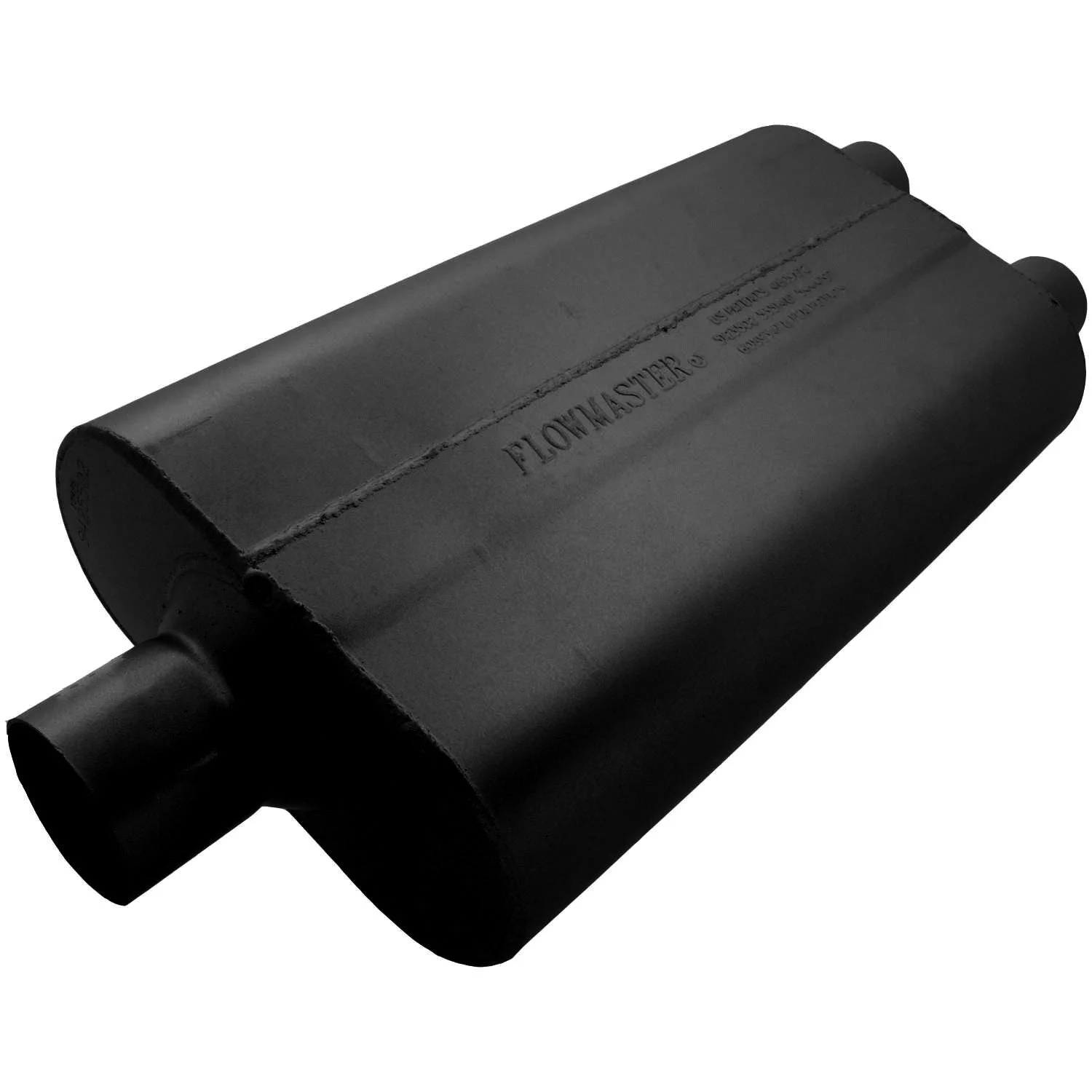 Flowmaster 9425502 - 50 Delta Flow Muffler - 2.50 Center In / 2.00 Dual Out - Moderate Sound
