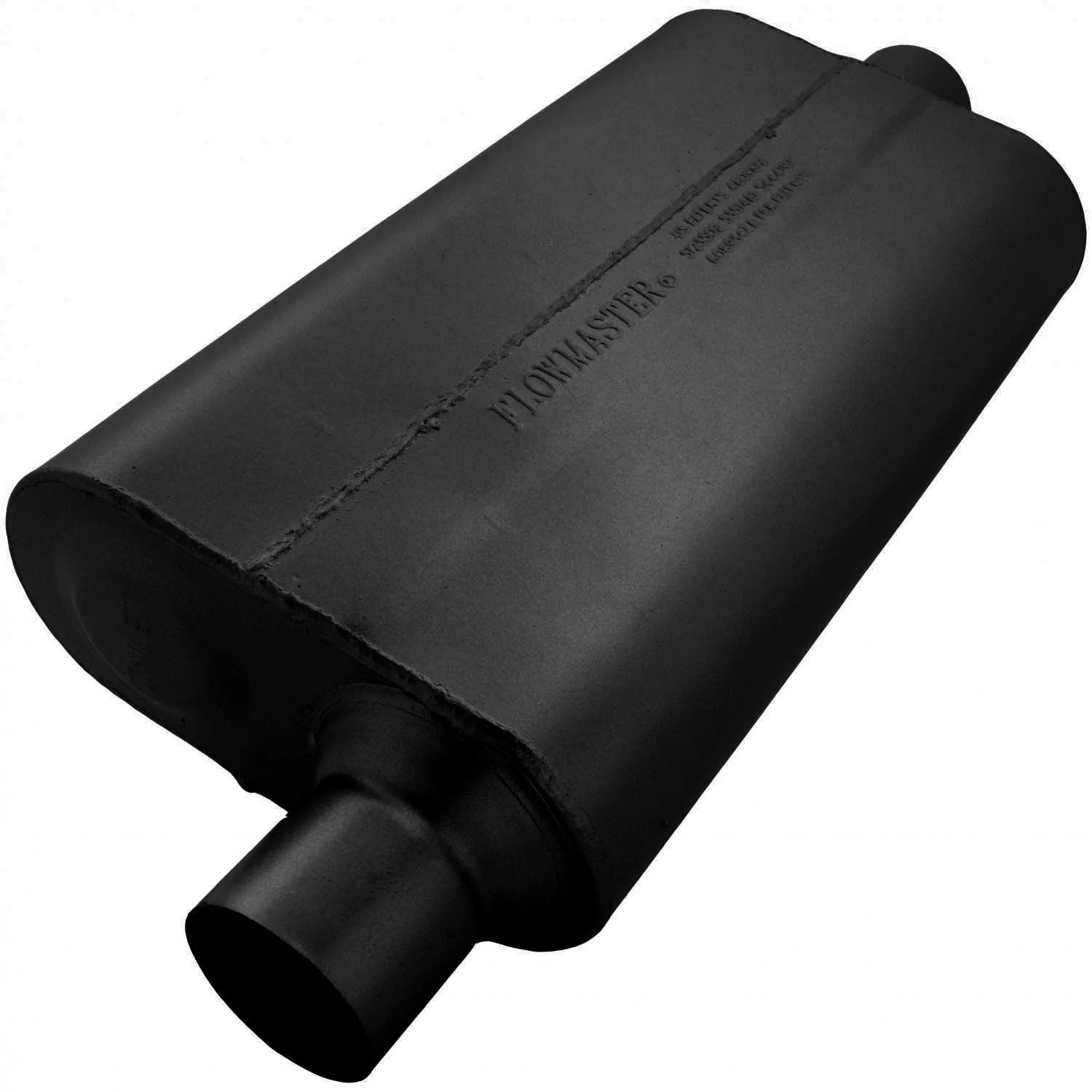 Flowmaster 942551 - 50 Delta Flow Muffler - 2.50 Offset In / 2.50 Center Out - Moderate Sound