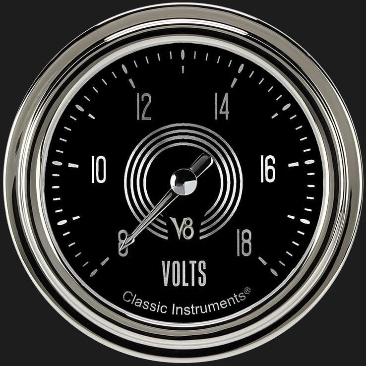 Classic Instruments V8SR330SLC - V8 Speedster 2 5/8" Voltage Gauge