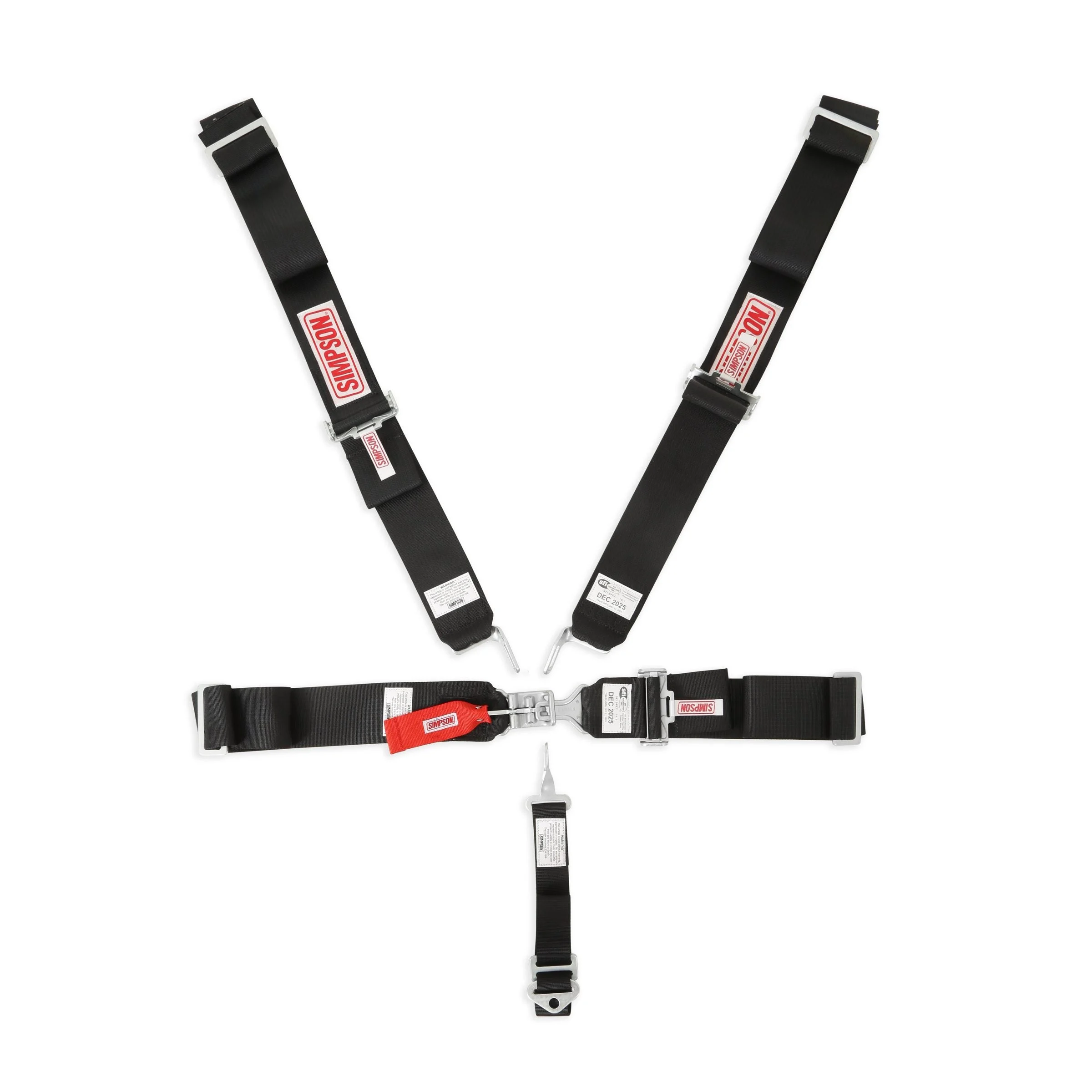 Simpson Safety 29075BK - Simpson Racing STD. Latch & Link 5pt. Harness