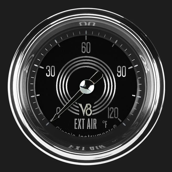 Classic Instruments V8SR199SHC - V8 Speedster 2 1/8" Outside Air Temp. Gauge