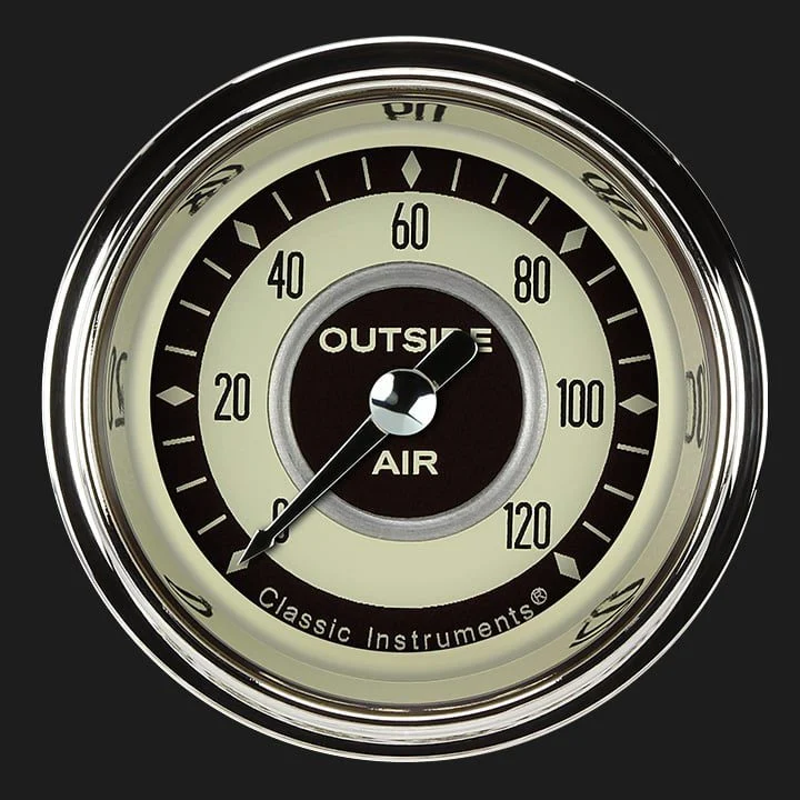 Classic Instruments NT199SHC - Nostalgia VT 2 1/8" Outside Air Temp. Gauge
